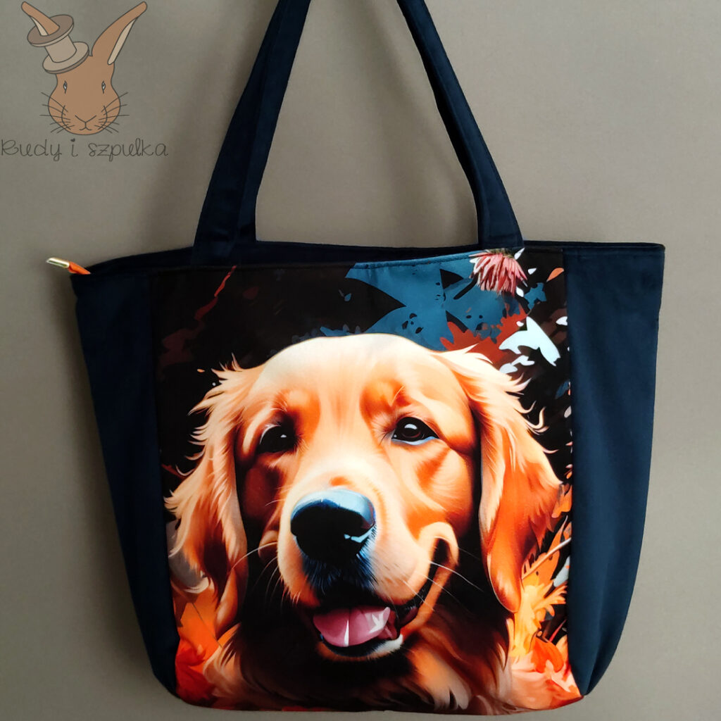 Torebka welurowa Golden Retriever