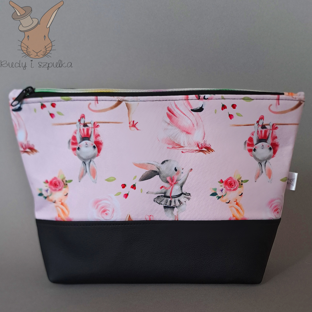 Kosmetyczka ze zwierzętami różowa