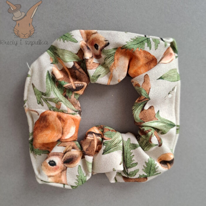 Scrunchie beżowy las