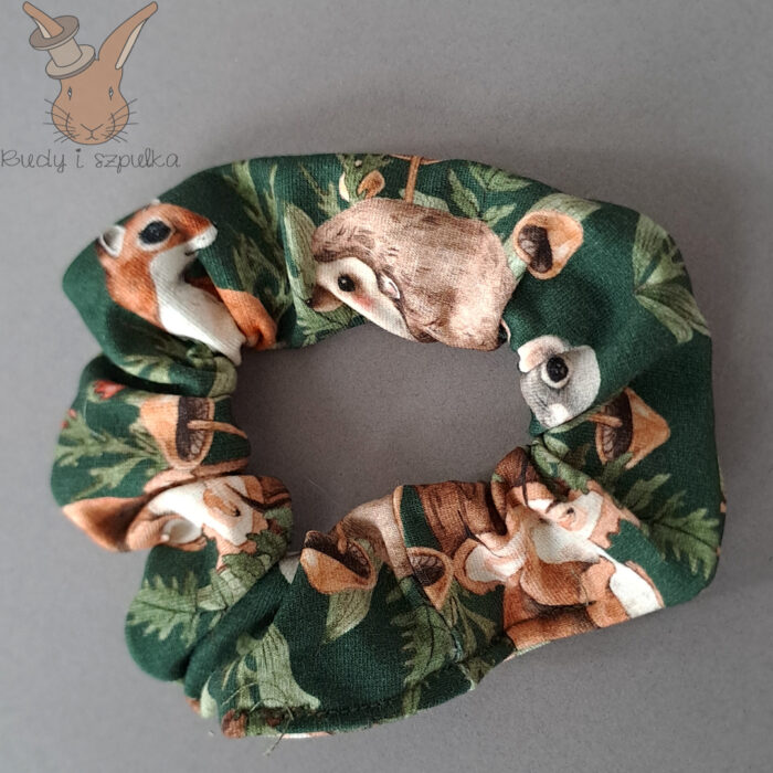 Scrunchie zielony las