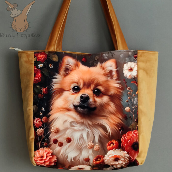 Torebka welurowa ze szpicem miniaturowym