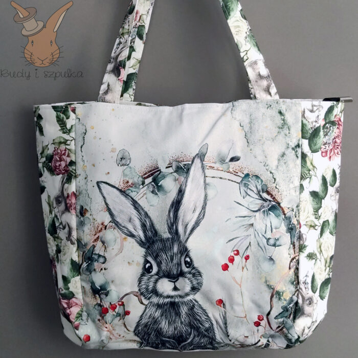 Torebka bawełniana z zającem